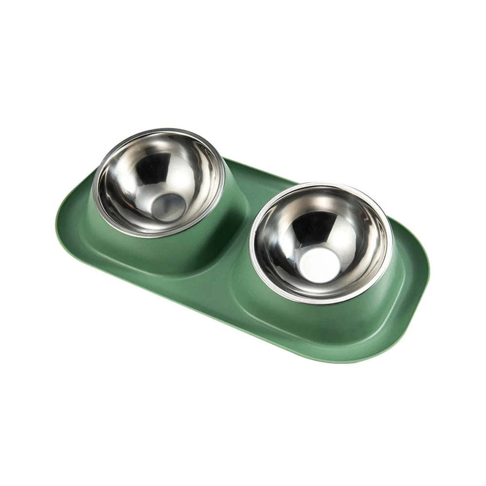Ciotola Doppia Anti Scivolo per Cani e Gatti